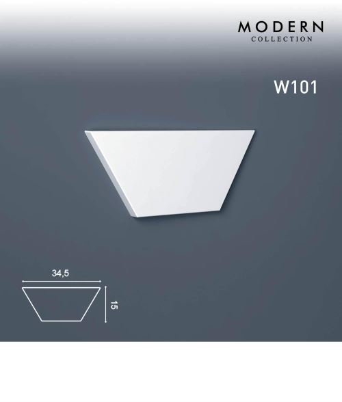 3d panneau mural Orac Decor W101 MODERN TRAPEZIUM Élement décoratif design moderne blanc