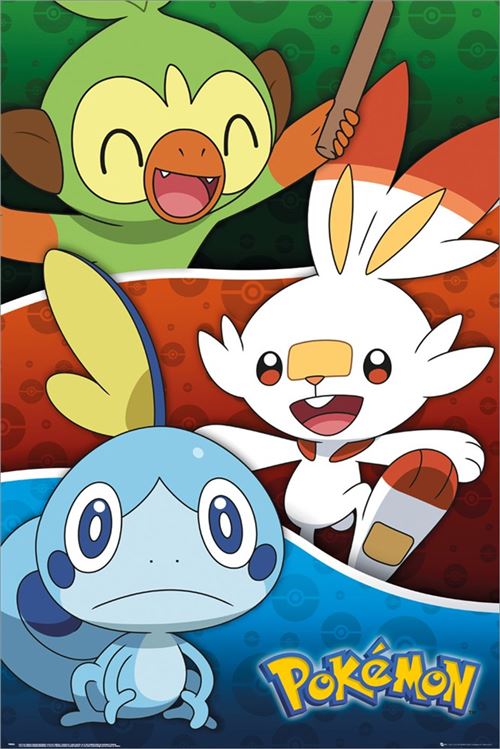 Pokemon Maxi Poster 61 x 91,5 cm Sword & Shield Galar Starters