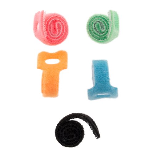 Zenitech-5 rubans auto agrippants (12 cm) pour cordon ou c&acirc;ble