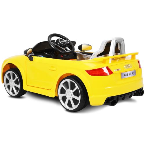Voiture Electrique Pour Enfant Audi Tt Rs Jaune Avec Batterie 12v