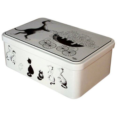 Boite rectangulaire métallique Les chats par Dubout
