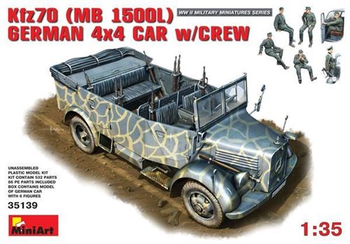 Miniart 135 - Kfz.70 Mb1500agerman 4x4 Car With Crew