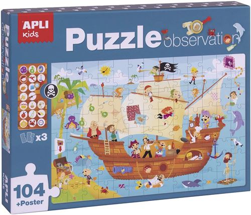 Non Communiqué Bleu Puzzle Observation Pirates