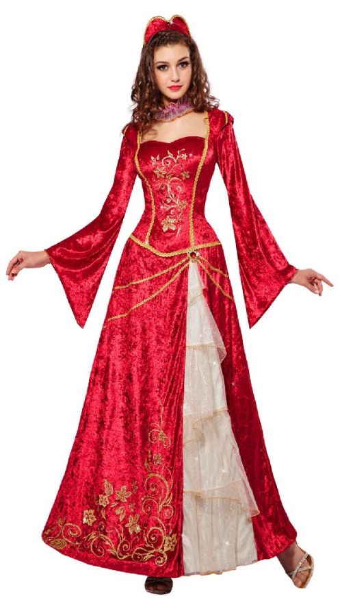 Costume velours rouge princesse médiévale - 40/44
