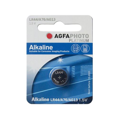 AgfaPhoto 150803470 Cellule alcaline LR44/AG13 1,5 V Coloré
