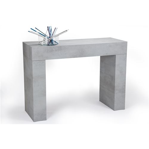 Mobilifiver Table console, Evolution, Ciment, 110 x 40 x 80 cm, Mélaminé, Made in Italy