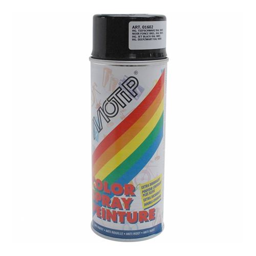 Bombe de peinture motip glycero brillant noir brillant spray 400ml (01602)