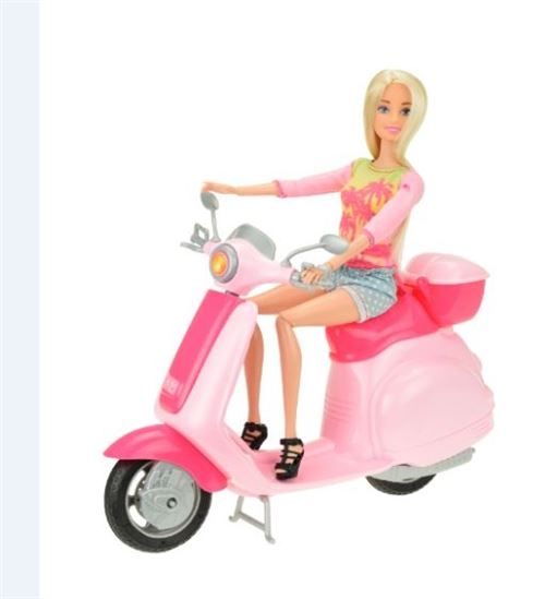 Toi-Toys Poupée adolescente Lauren sur scooter 28 cm