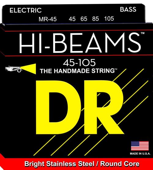 Jeu de cordes guitare basse DR Hi-Beam Medium MR45