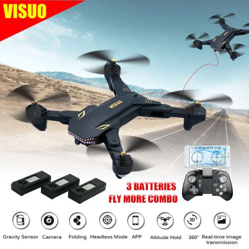 VISUO XS809S BATAILLES SHARKS 720P WIFI FPV Avec Large 2MP grand angle 3 puissance