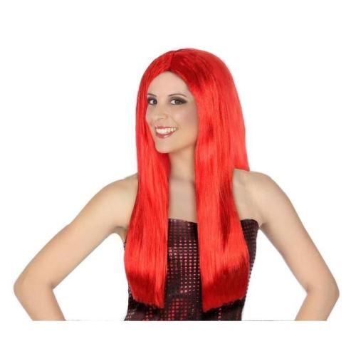 Atosa perruque lise 60 cm rouge 39776