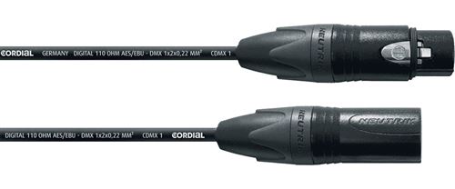 Cordial CDX5-2 - Câble DMX 5 points connectés XLR mâle-XLR femelle 5 m