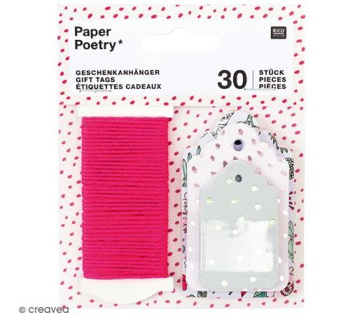 Etiquettes cadeaux - Hygge cactus - 3 tailles - 30 pcs