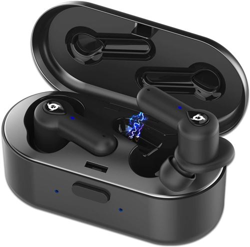 KLIM Pods - Véritables écouteurs sans fil avec micro - intra-auriculaire - Bluetooth - noir