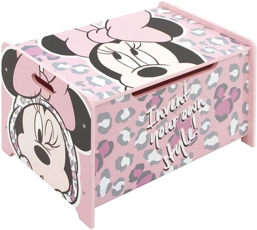disney minnie - coffre de rangement en bois