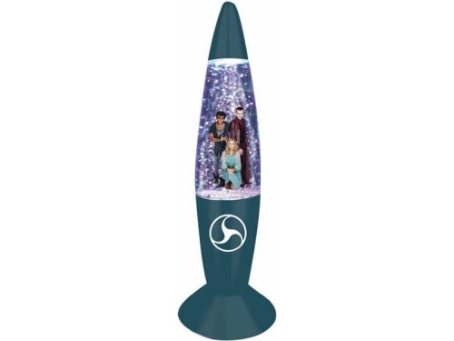 Studio 100 lampe à paillettes Montre de nuit 18 cm bleu