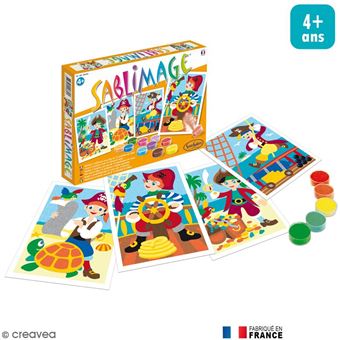 Sentosphère Sablimage Licornes – Kit Complet Tableaux à Sabler – Surfaces Préencollées – Recharges Disponibles – Fabriqué En France – Dès 3 Ans