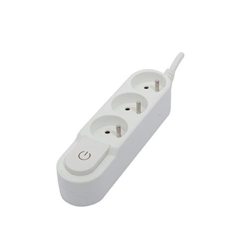 CHACON - Bloc multiprise - 3 prises - 3500W - Câble 3m - Blanc - Image 2