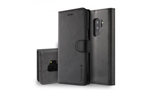 Etui type portefeuille pour Galaxy-S9+ gris foncé gamme LC.IMEEKE