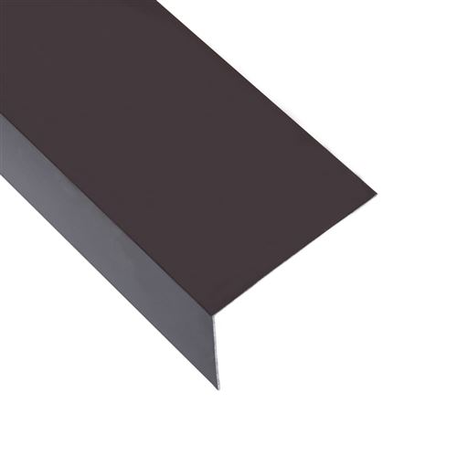 vidaXL Feuilles d'angle à 90° en L 5pcs Aluminium Marron 170cm 60x40mm
