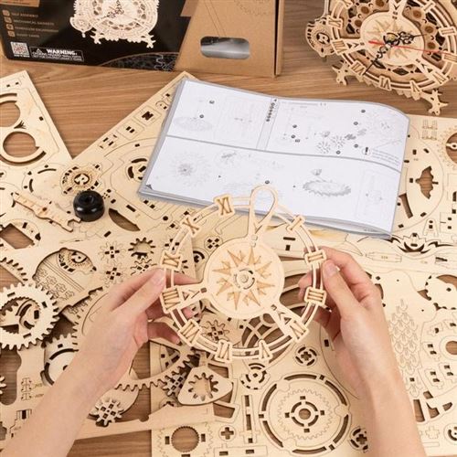 3D puzzle Hibou Horloge Pendule Mécanique Artisanat en Bois 161 pièces - Puzzle  3D - à la Fnac