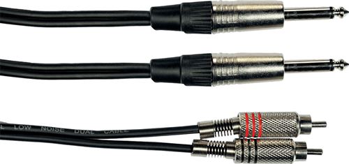 Yellow Cable Cordon 2 Rca 2 Jack 3 M