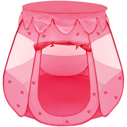 LittleTom Tente de jardin à boules 120x120x90cm jouet pour petites filles Rose