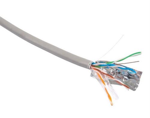 Electraline - Câble FTP RJ45 gris 4P0,5 mm² Ø 4,8 mm 25 m
