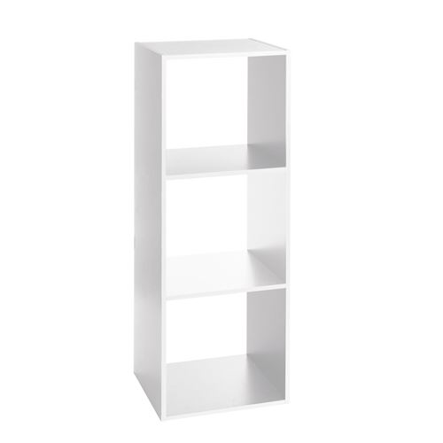Atmosphera - Etagère rectangulaire à 3 cases Mix - H. 100,5 cm - Blanc - Mix n' modul