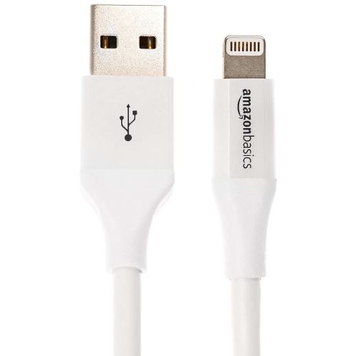 AmazonBasics Câble Lightning vers USB A pour iPhone et iPad - 1,8 m , Lot de 2 , Blanc