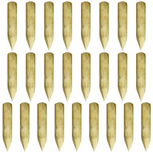 vidaXL Bordure de pelouse en rondins 25 pcs 5x30 cm