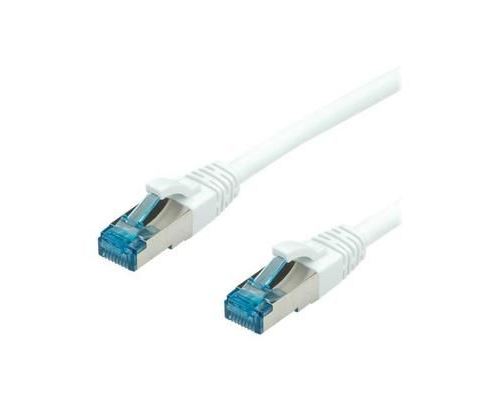 VALUE Cordon de raccordement RJ-45 (M) pour RJ-45 (M) 20 m SFTP, PiMF CAT 6a sans halogène, moulé, sans crochet, bloqué blanc