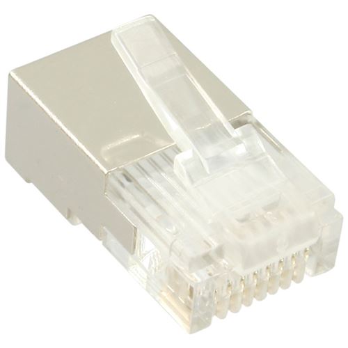 10 Prise modulaire 8P8C RJ45 à Crimper sur câble rond, blindé