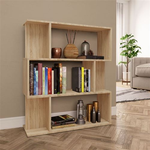 vidaXL Bibliothèque/Séparateur de pièce Chêne sonoma 80x24x96 cm
