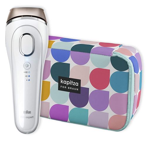 Braun Silk-expert 5 BD 5006 Épilateur Lumière Pulsée Intense IPL Blanc/Bronze - Système d'Épilation Permanente + Pochette Kapitza En Édition Limitée