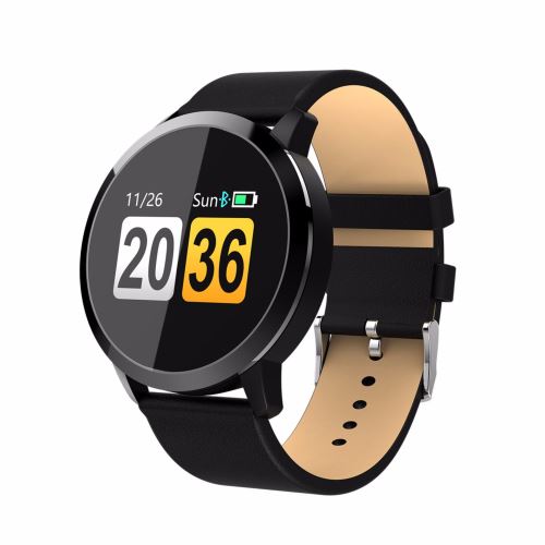 Q8 IP67 montre bracelet coloré de bracelet de pression artérielle de fréquence cardiaque de bracelet coloré Noir