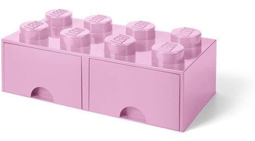 Lego Pierre De Rangement à Tiroirs 8 Tenons 50 X 18 Cm Pp Rose