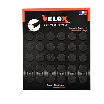 Bouchons De Guidon Velox Vintage – Tête Bois/liège Vernis – À Emboîter – Neufs