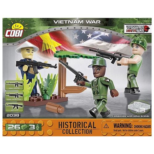 Cobi kit de construction Vietnam War 3 Soldats garçons 26-pièce
