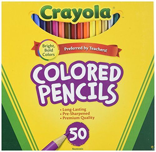 Crayola 50ct Long Colored Pencils (68-4050) Paquet de 6