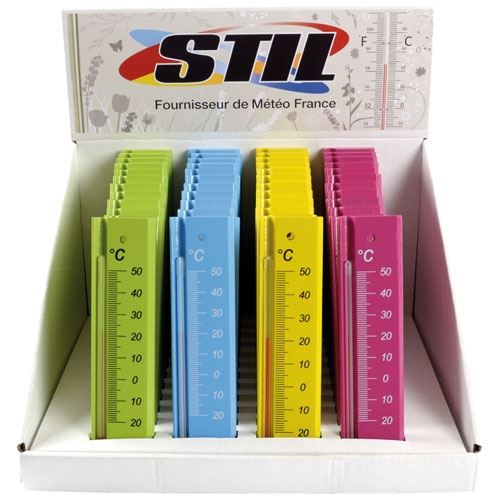 Thermometre bois box de 48 pieces jag diffusion 2067p