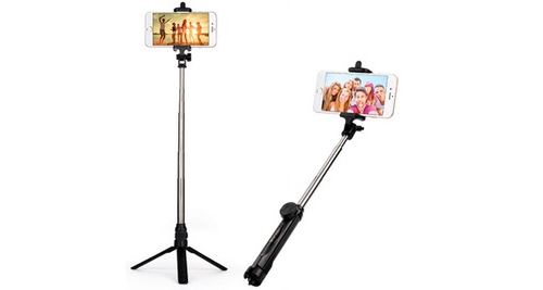 Selfie Stick Avec Trepied Pour Samsung Galaxy J5 2016 Smartphone Perche Android Ios Réglable Télécommande Sans Fil Bluetooth Bou