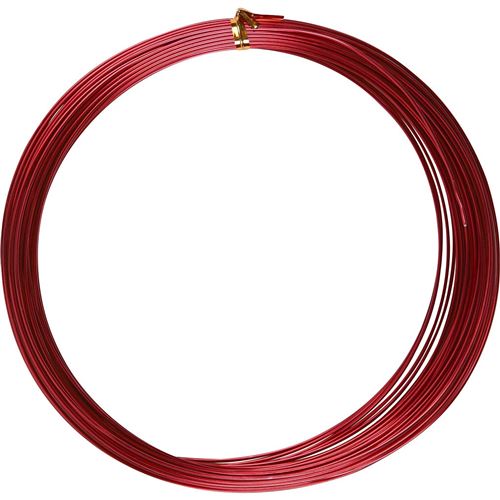 Creotime fil aluminium 16 m rond 1 mm rouge