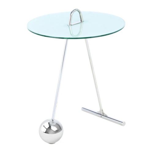 Paris Prix Argent/Blanc Table D'appoint Design Pendule 60Cm & - Image 2
