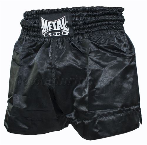 Short Thaï Metal Boxe-M-Noir