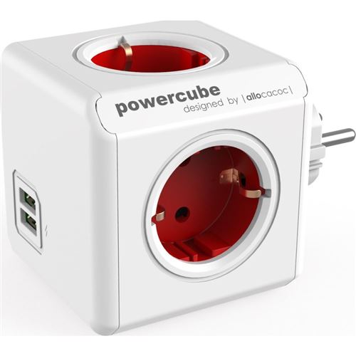 Allocacoc PowerCube Original USB Rouge