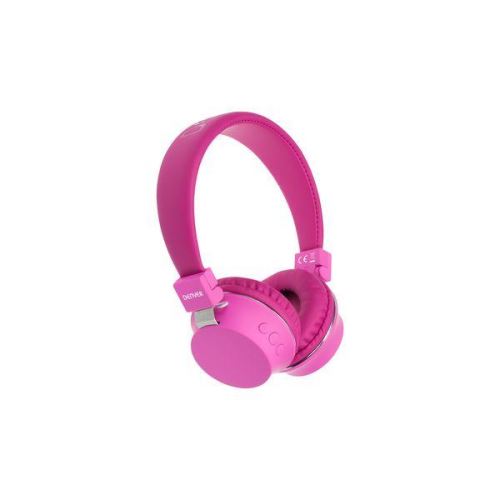 DENVER BTH-205PINK - Koptelefoon met micro - op oor - Bluetooth - draadloos - roze