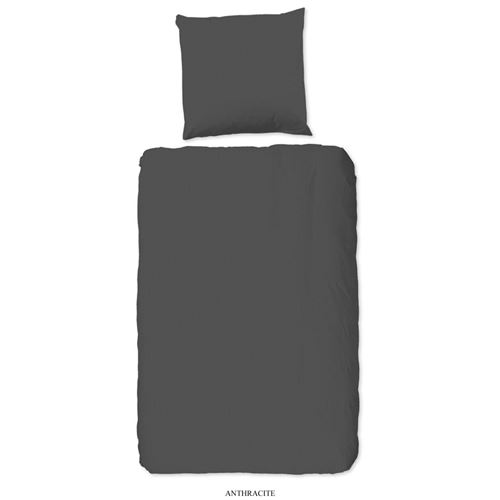 Good Morning Housse de couette Uni 140x200/220 cm Anthracite