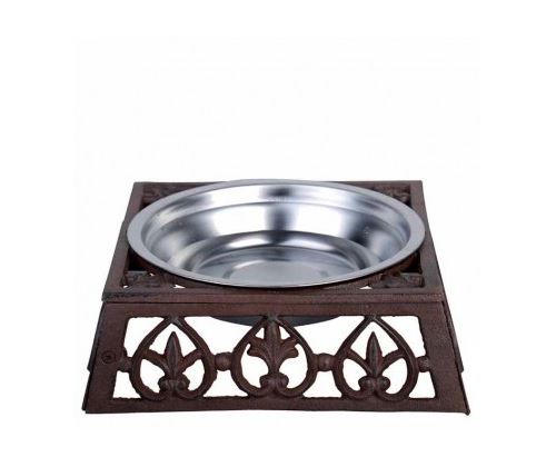 Gamelle pour Chien en Inox et Base Fonte