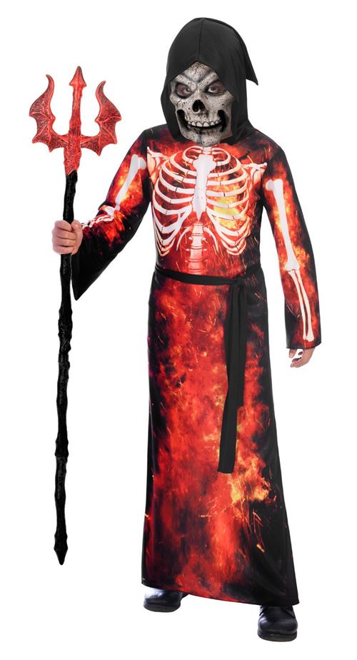 Amscan costume Fire Reaperjunior noir/rouge 8-10 ans 4-pièces